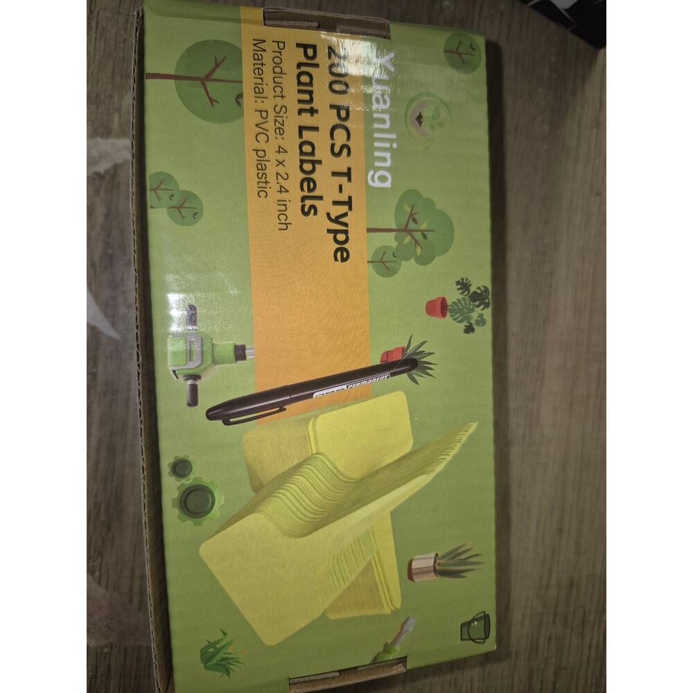 Plant Labels 200 Pcs Yuanling T-Type Plastic Garden Tags Waterproof Yellow b35 - Picture 8 of 8